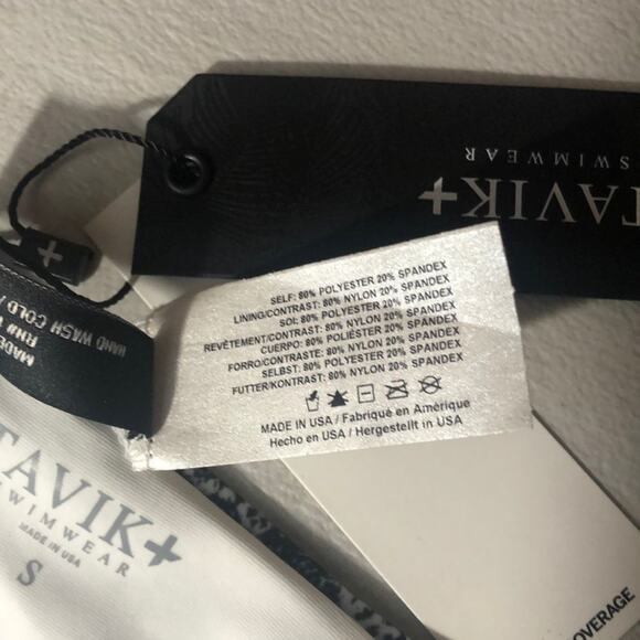 Tavik swim bottom black white floral full coverage - Picture 4 of 7